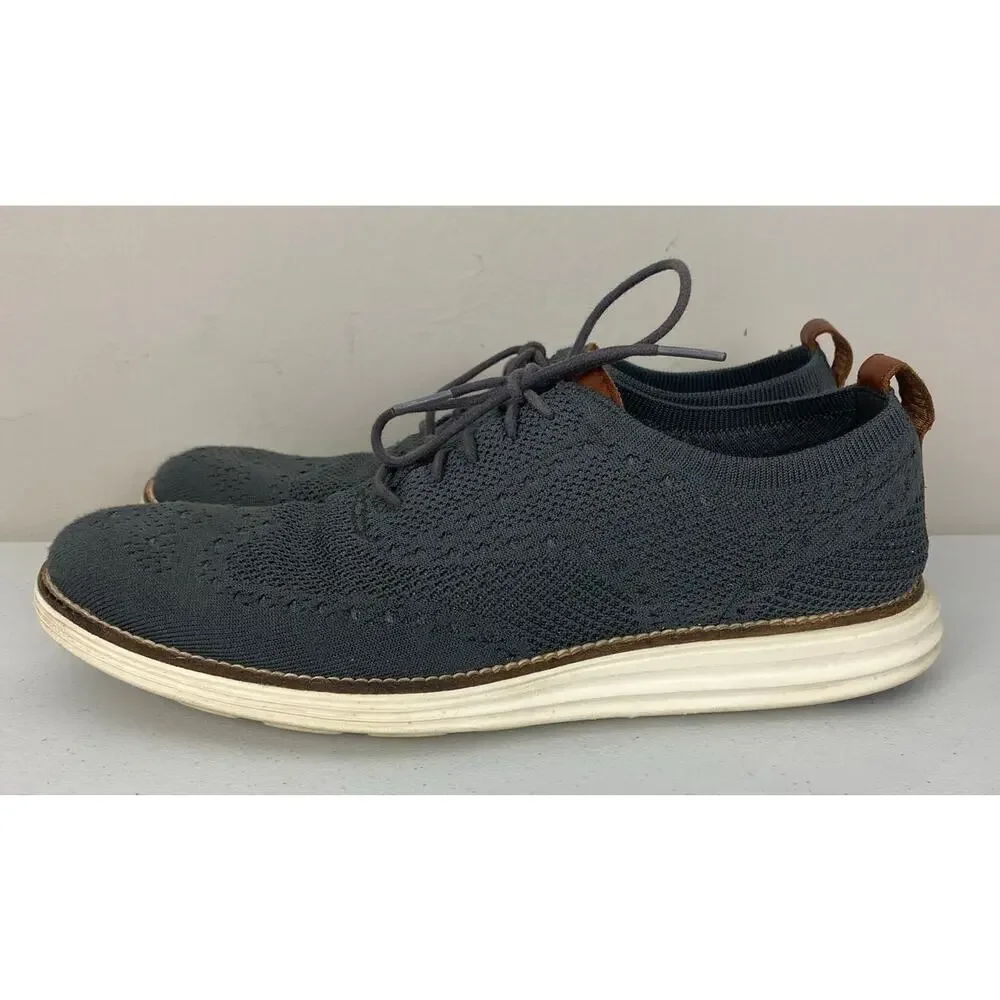 Men Cole Haan Original Grand Wingtip Oxford casual knit dress shoes, 9M